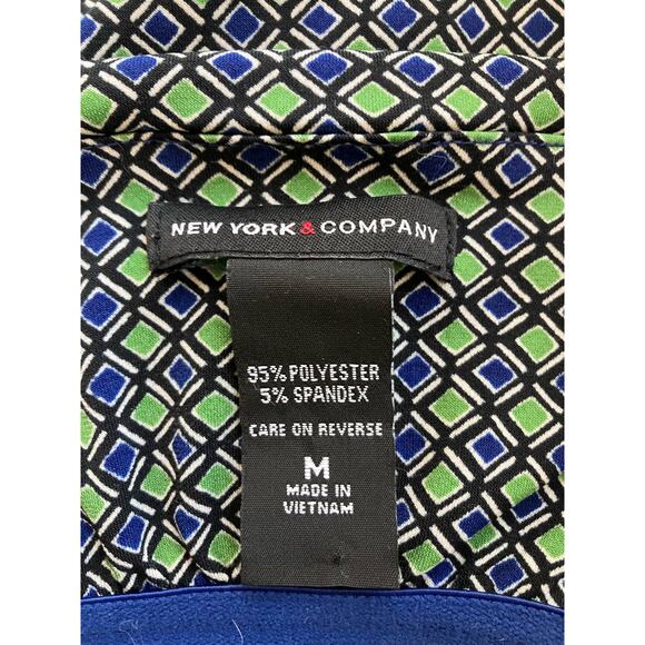 New York & Company Blue Green Sleeveless Top Medium - Picture 3 of 3